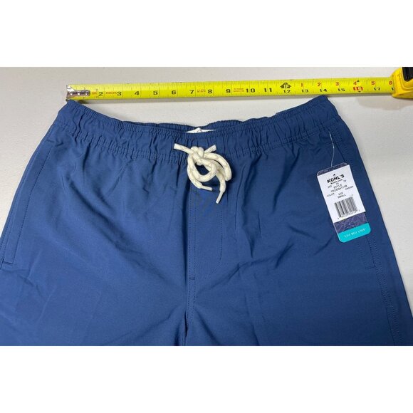 Trinity Coast Mens Small Blue Swim Trunks Elastic Waist Drawstring & Pockets - Picture 3 of 7